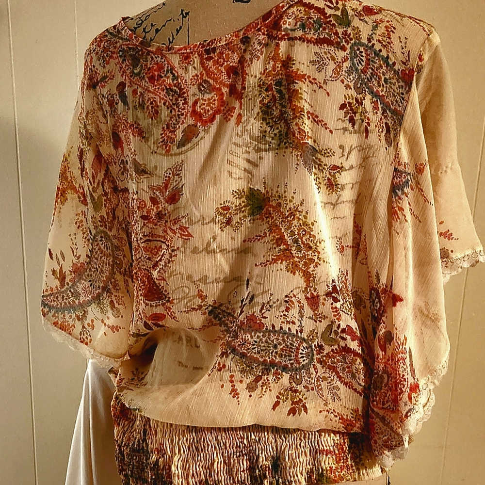 Bohemian Floral Print Top